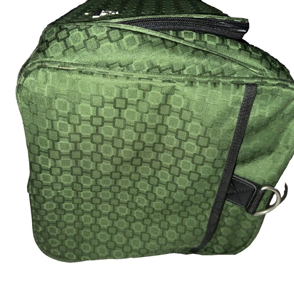 Atlantic Carry-on Travel Bag Overnight Luggage Tote Green w/ Handles and Strap - Picture 5 of 10